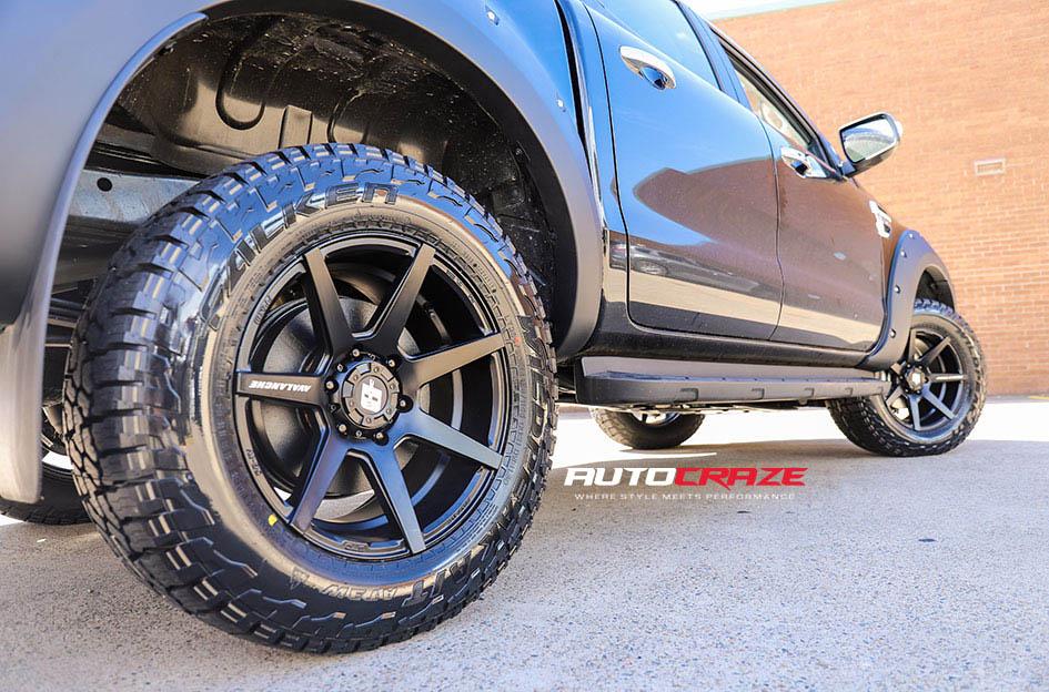 FORD RANGER AVALANCHE MATTE BLACK FRONT MILLED